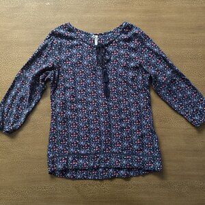 Mountain Khakis Blue Flower Shirt - Size Small